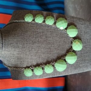 Mint Green Statement Necklace & Earrings